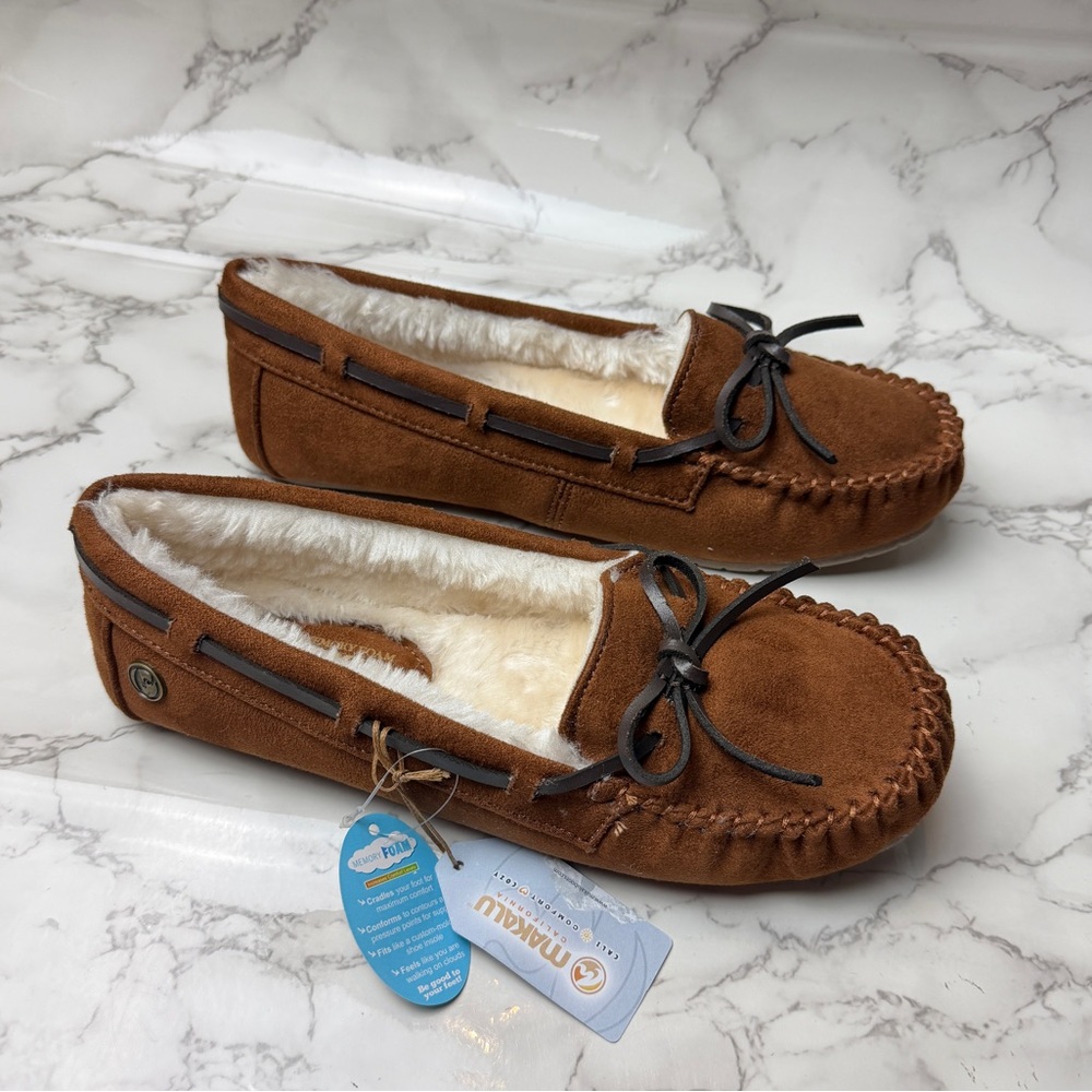 Women’s Makalu California Mock Out Chestnut Moccasins US Size 7,5